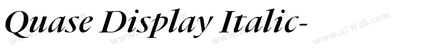 Quase Display Italic字体转换